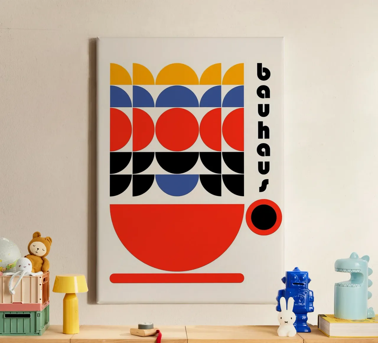 Bauhaus Modernisme canvas met Baklijst van Narciso