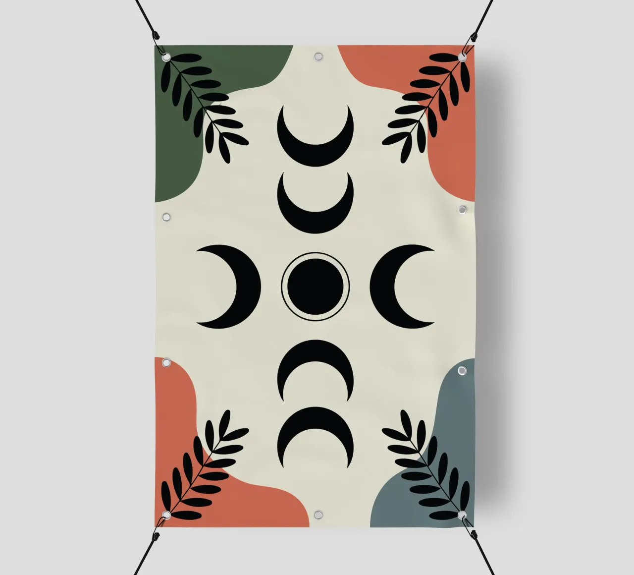 Moon Phase Vines telo in pvc da LisaArtes