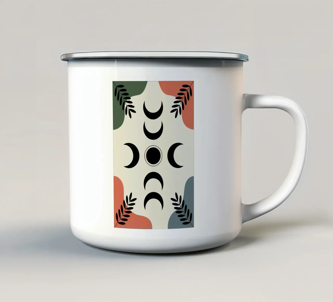 Moon Phase Vines tazza in smalto da LisaArtes