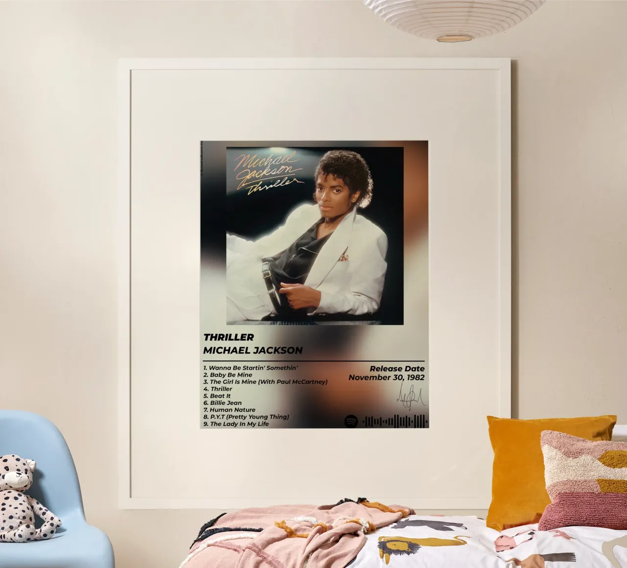 Poster Thriller - Michael Jackson poster con telaio in legno da alexandrealbumreview