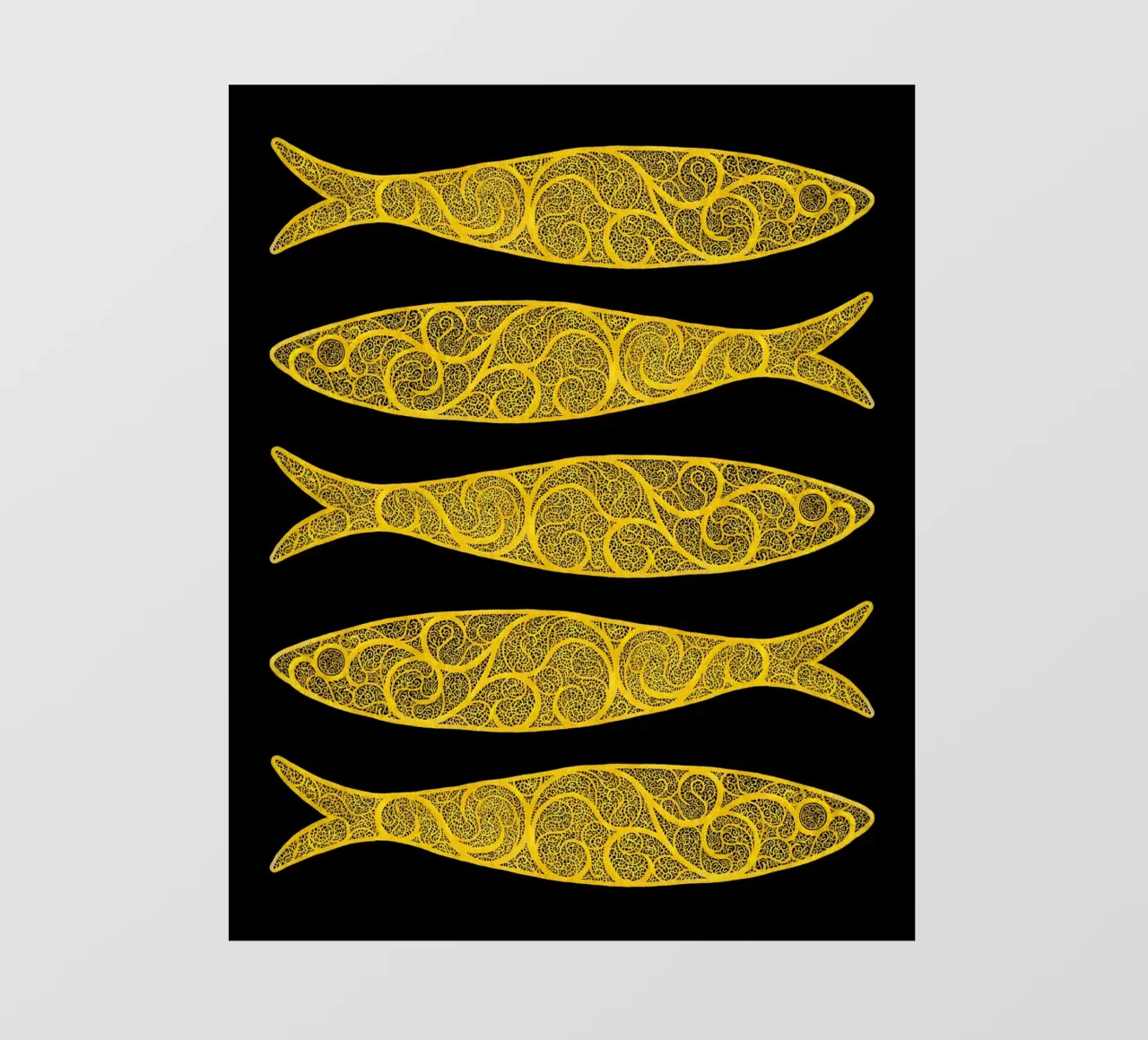 Golden Sardines pellicola backlit da Kuba Gornowicz