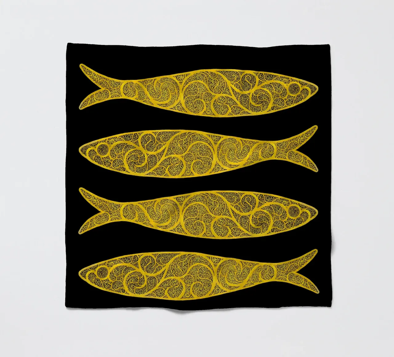 Golden Sardines coperta in pile da Kuba Gornowicz