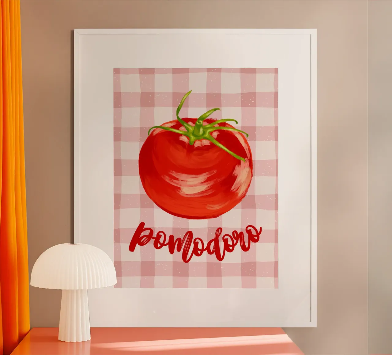 Pomodoro poster con telaio in alluminio da PinkCandyWalls