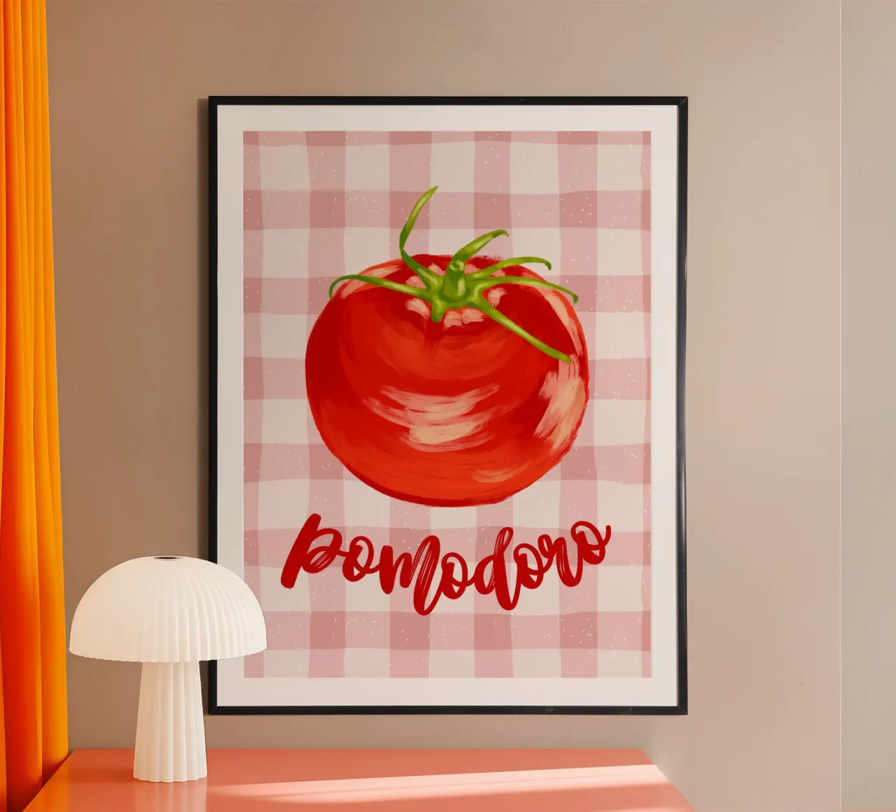 Pomodoro poster con telaio in alluminio da PinkCandyWalls