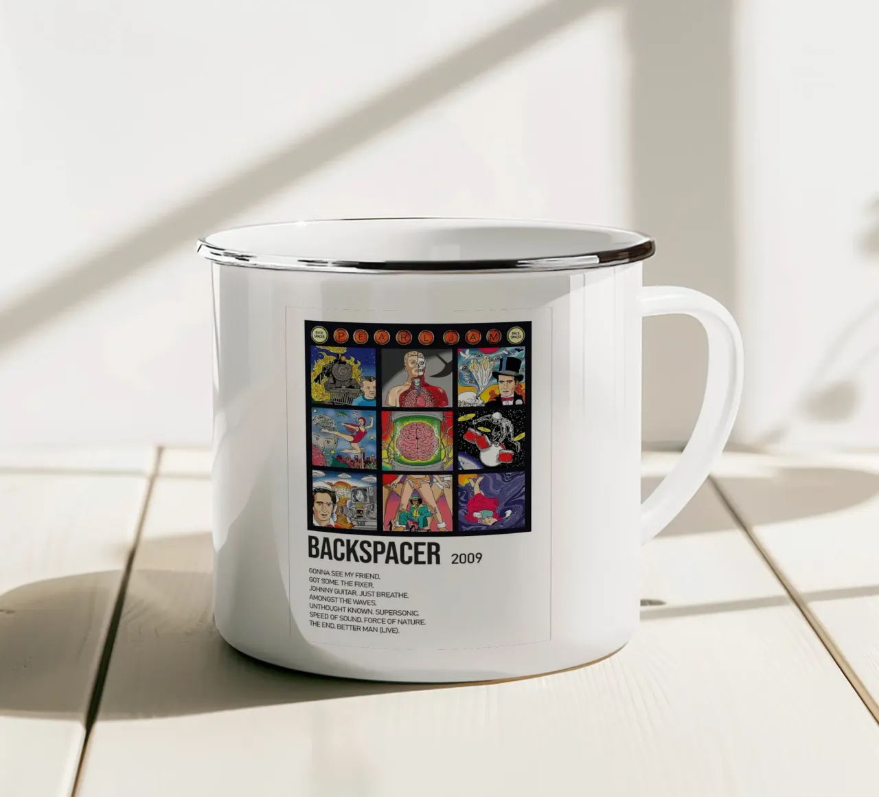 Pearl Jam Backpacer tazza in smalto da Roronoa7