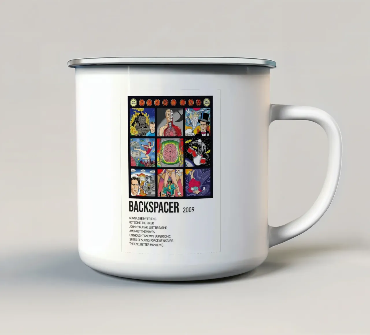 Pearl Jam Backpacer tazza in smalto da Roronoa7