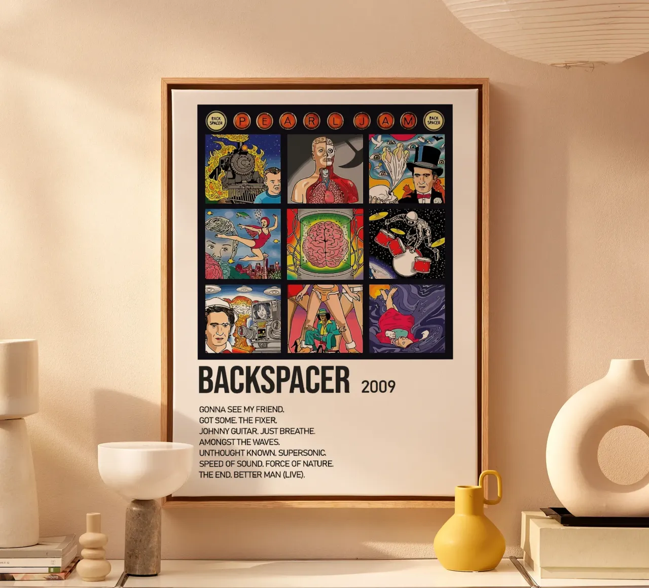 Pearl Jam Backpacer canvas with Floater frame by Roronoa7