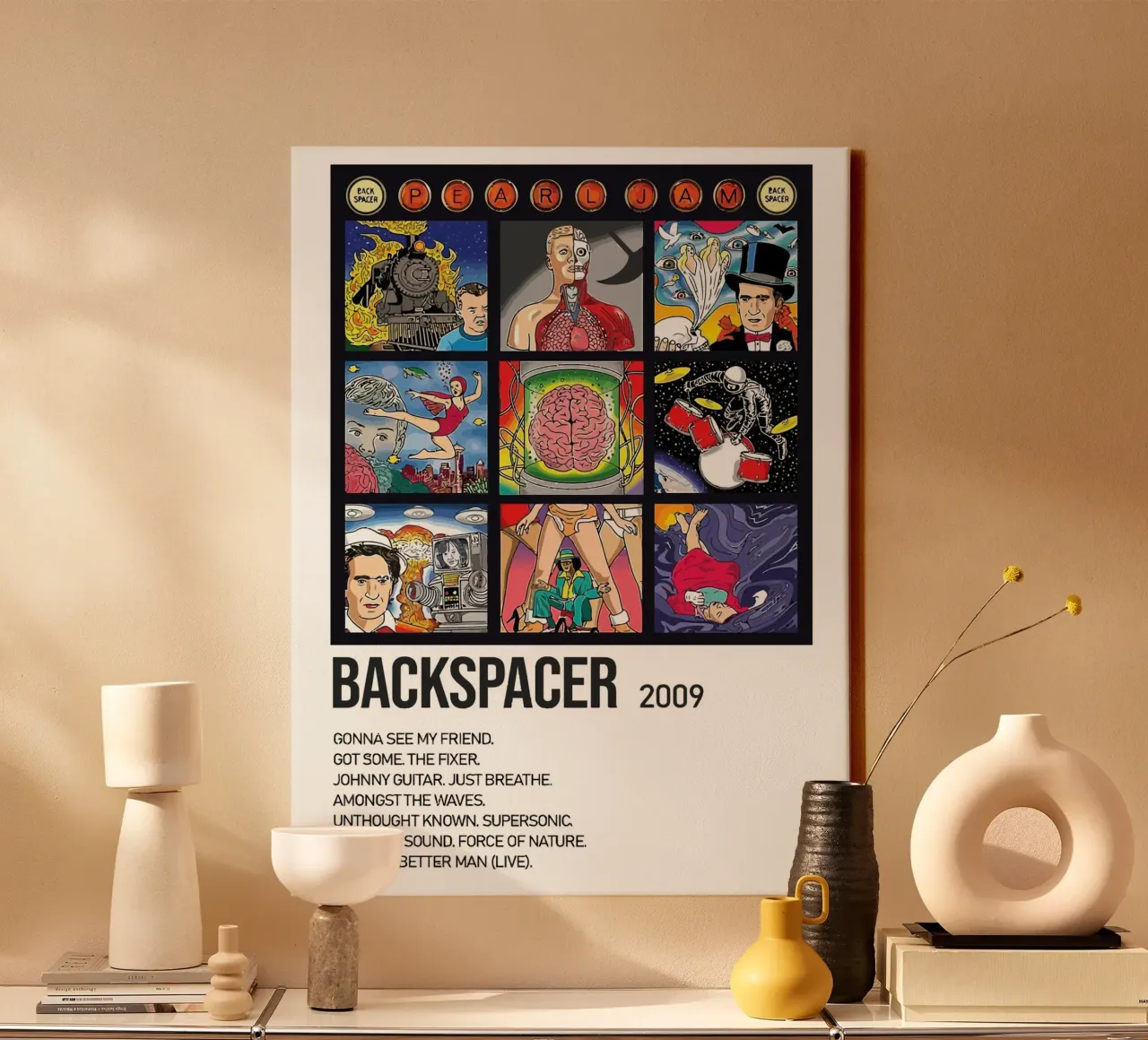 Pearl Jam Backpacer canvas with Floater frame by Roronoa7
