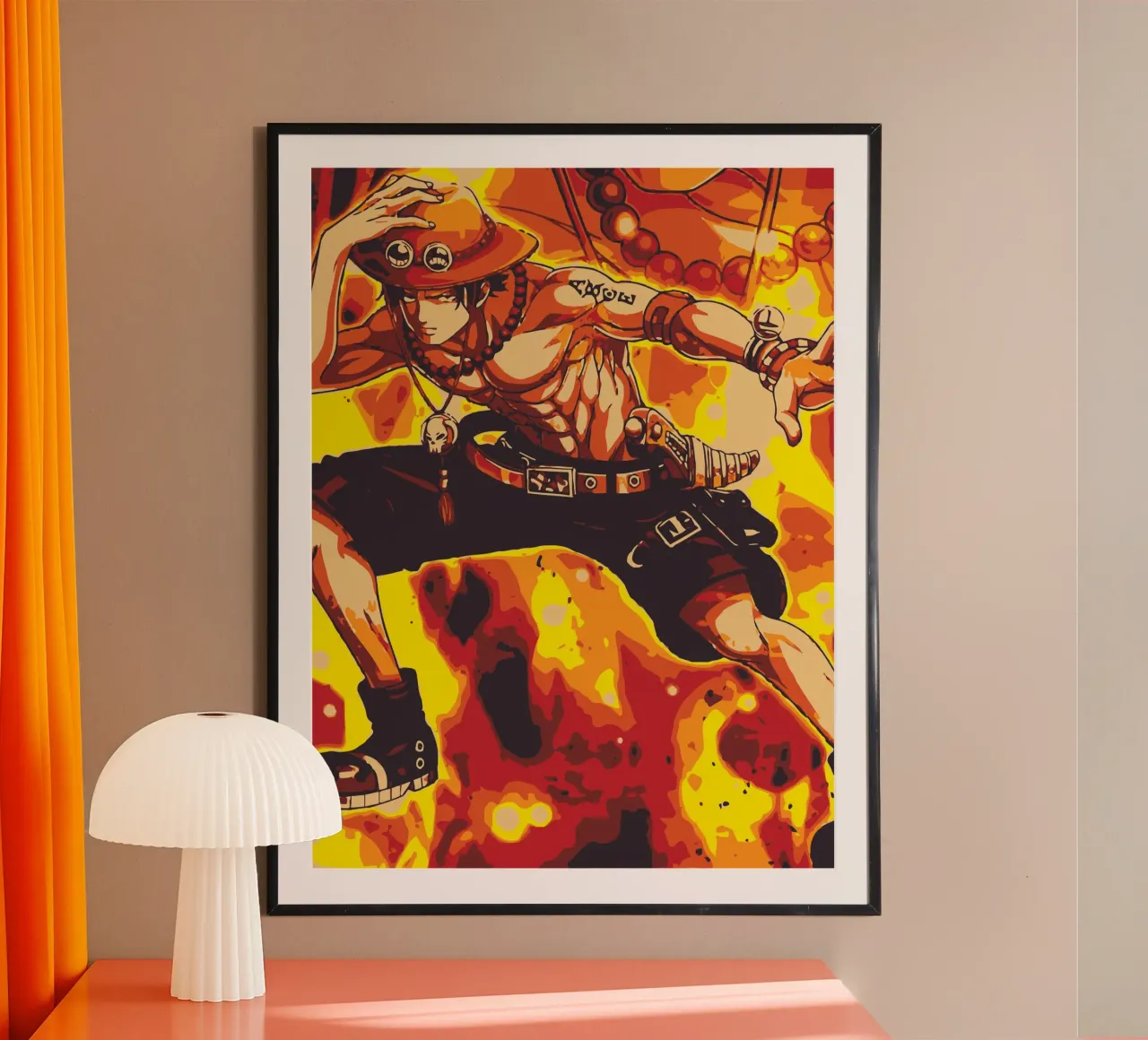 asso pigliatutto poster con telaio in legno da gafoku