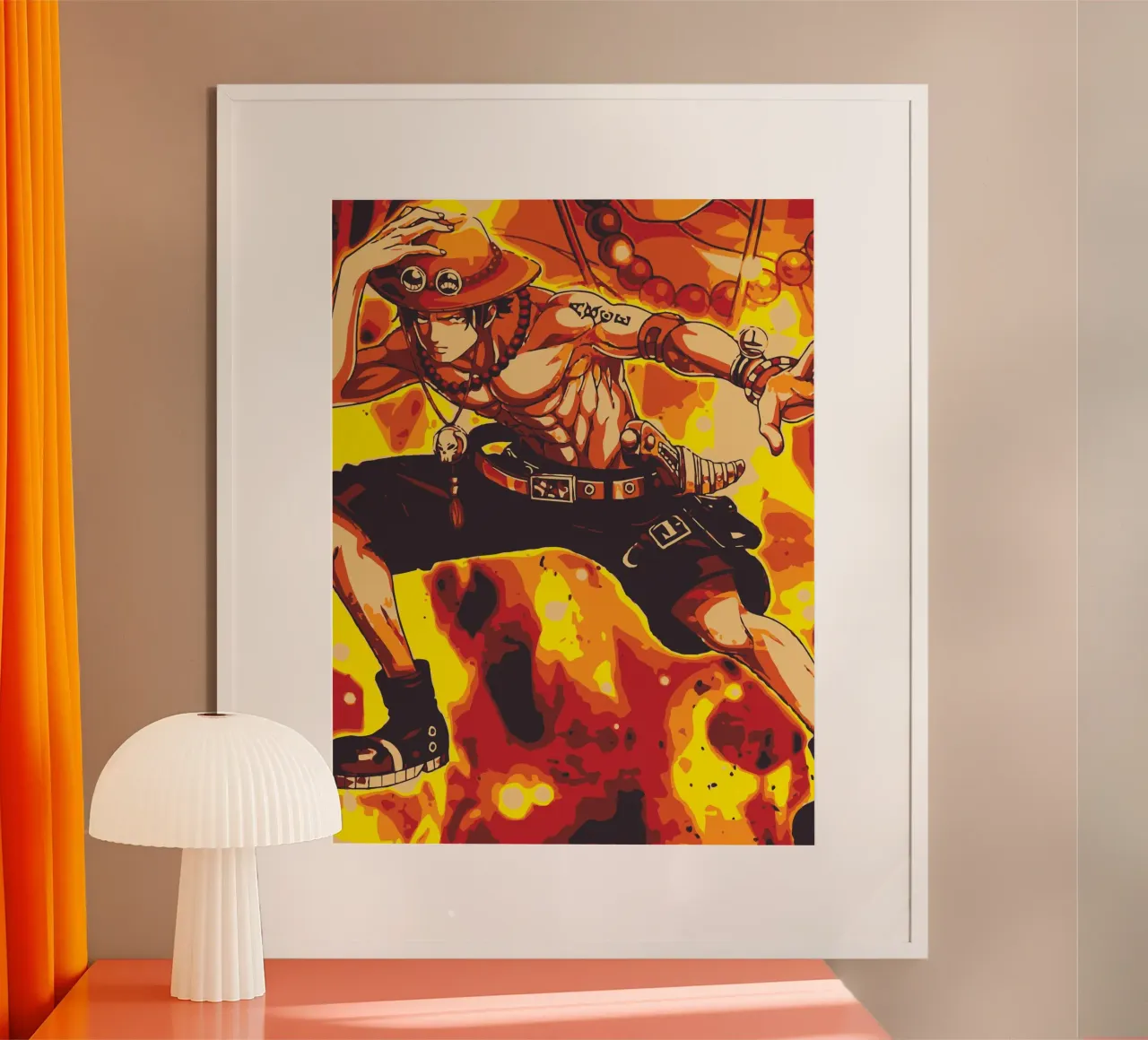 asso pigliatutto poster con telaio in legno da gafoku