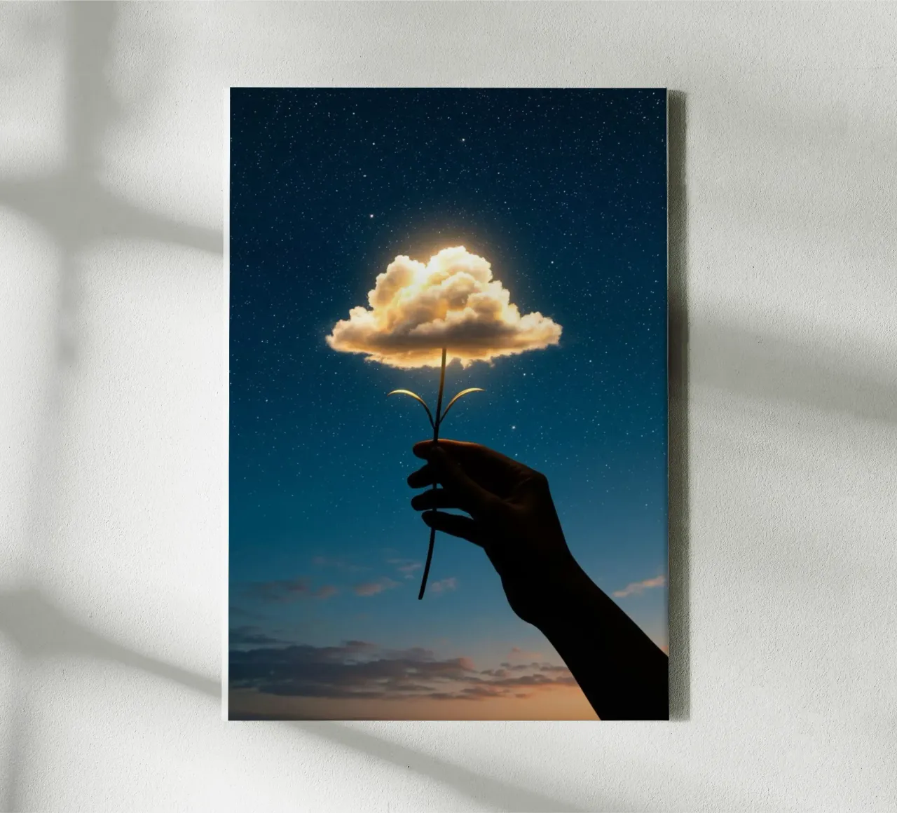 flower cloud tela con Cornice a cassetta da throme
