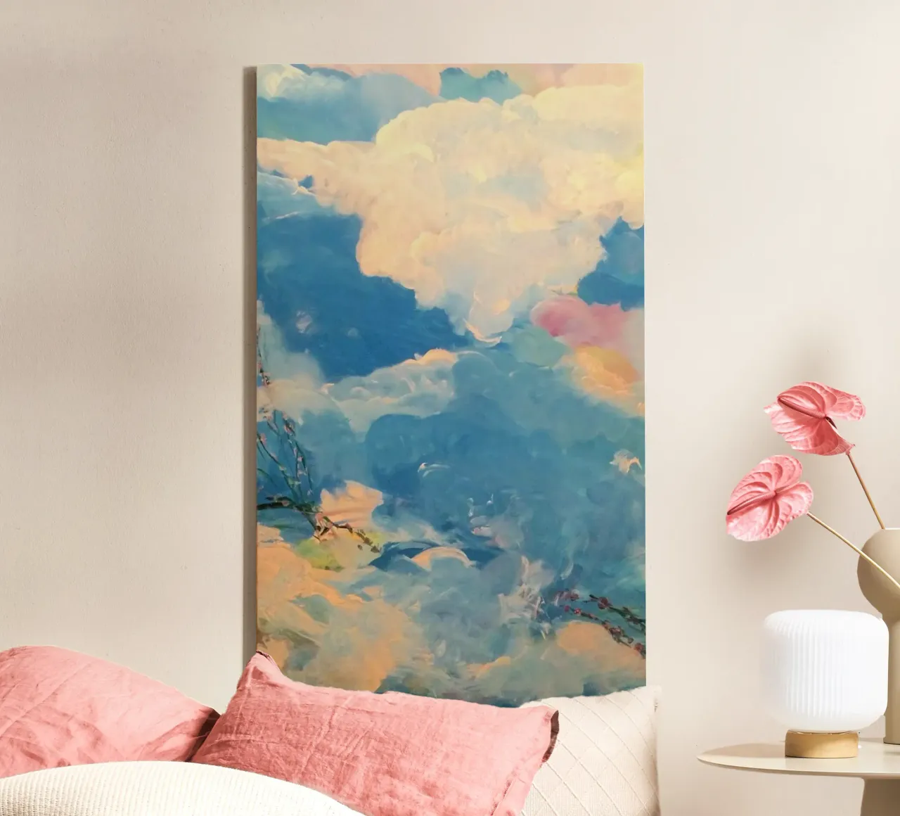 gradient white blue sky canvas met Baklijst van chaodays