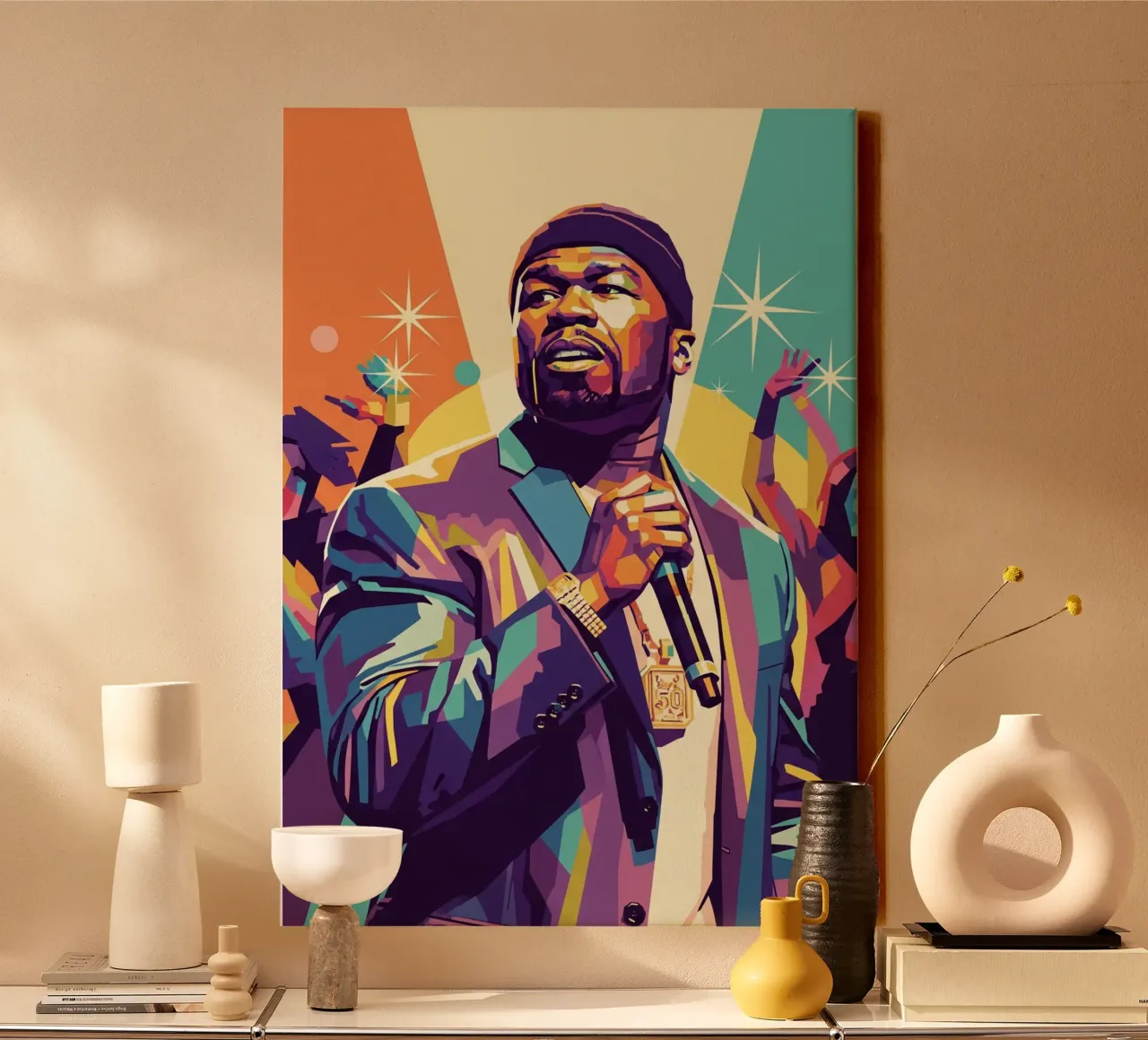 50 Cent- in da club canvas with Floater frame by Hantamrata