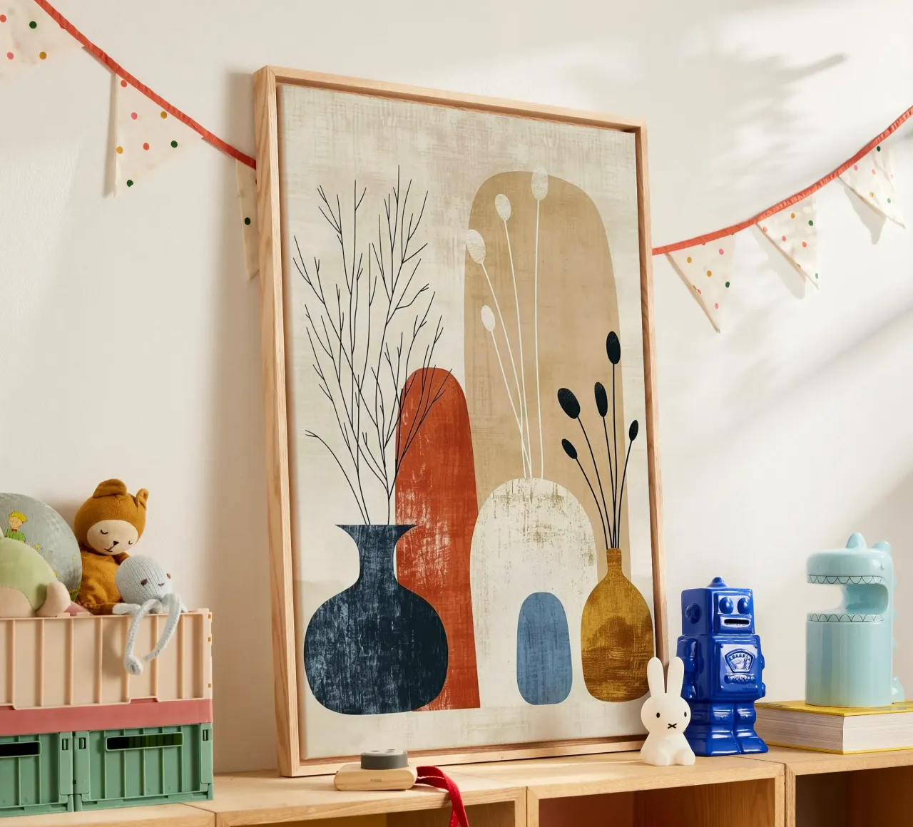 shape vase window canvas met Baklijst van chaodays