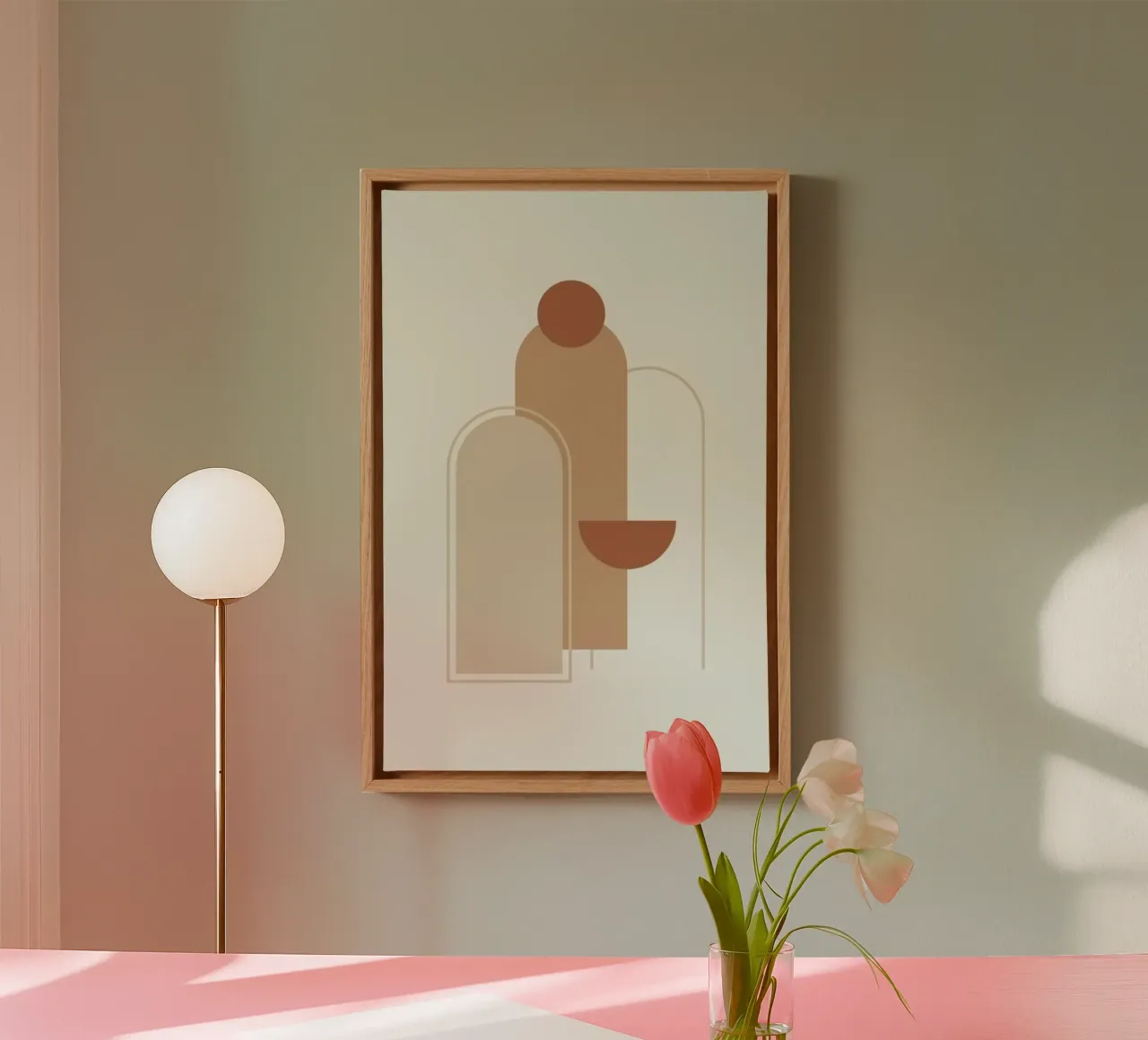 line window circle canvas with Floater frame by chaodays