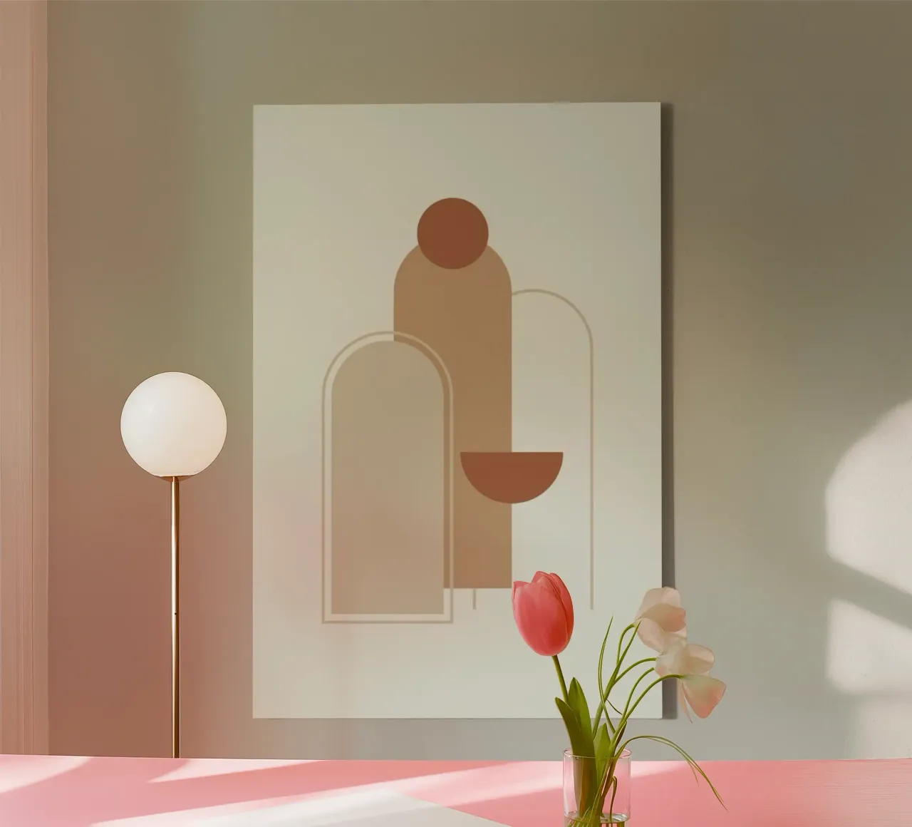line window circle canvas with Floater frame by chaodays