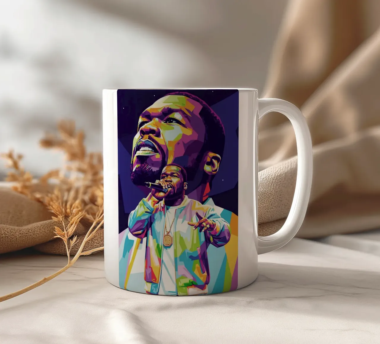 50 Cent sul palco tazza in ceramica da Hantamrata