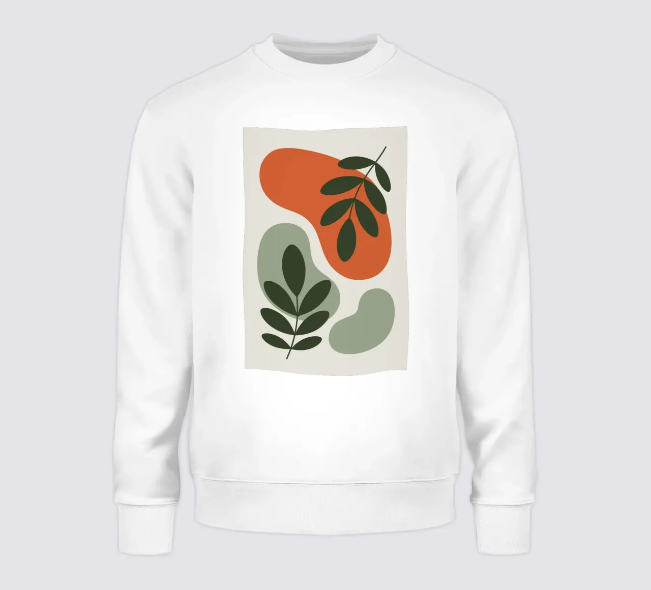 Overlapping Leaves on Organic Blobs sweat de LisaArtes