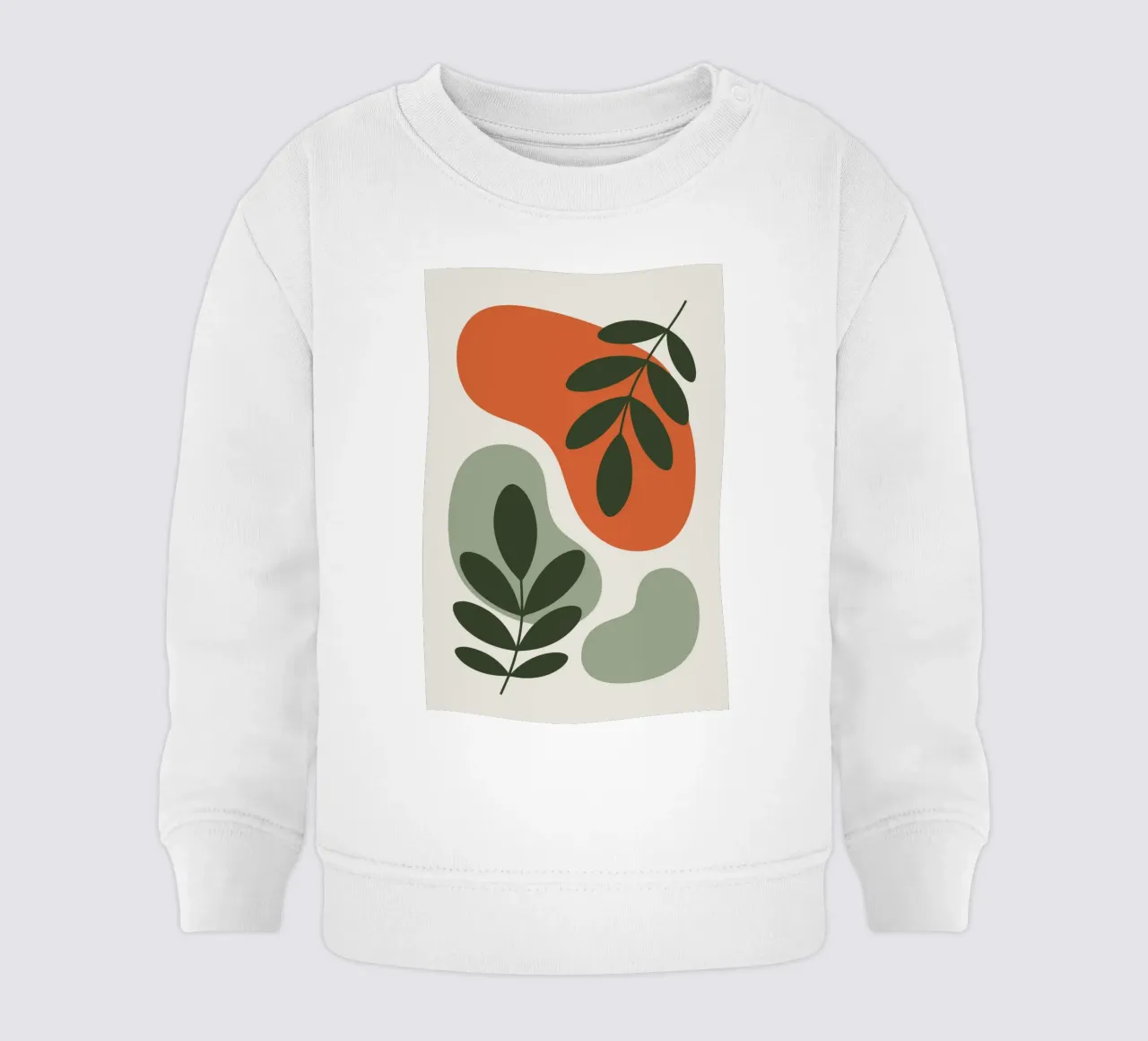 Overlapping Leaves on Organic Blobs sweat pour bébé de LisaArtes