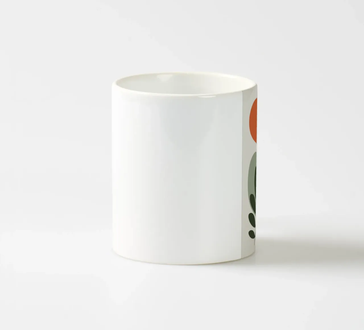 Overlapping Leaves on Organic Blobs tazza in ceramica da LisaArtes