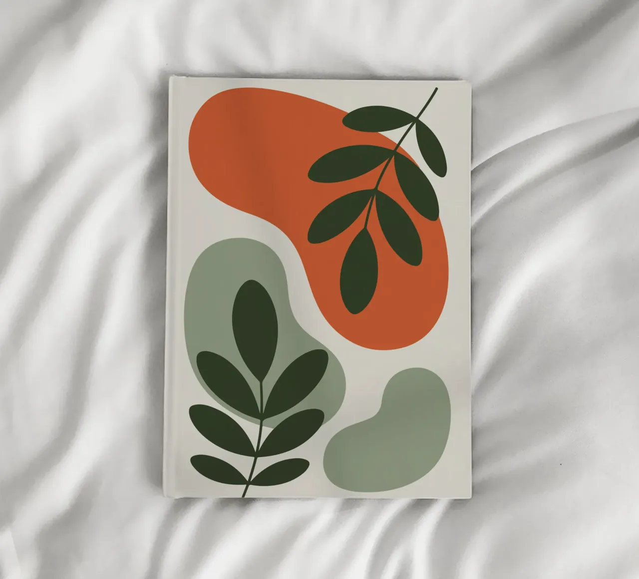 Overlapping Leaves on Organic Blobs carnet de notes de LisaArtes