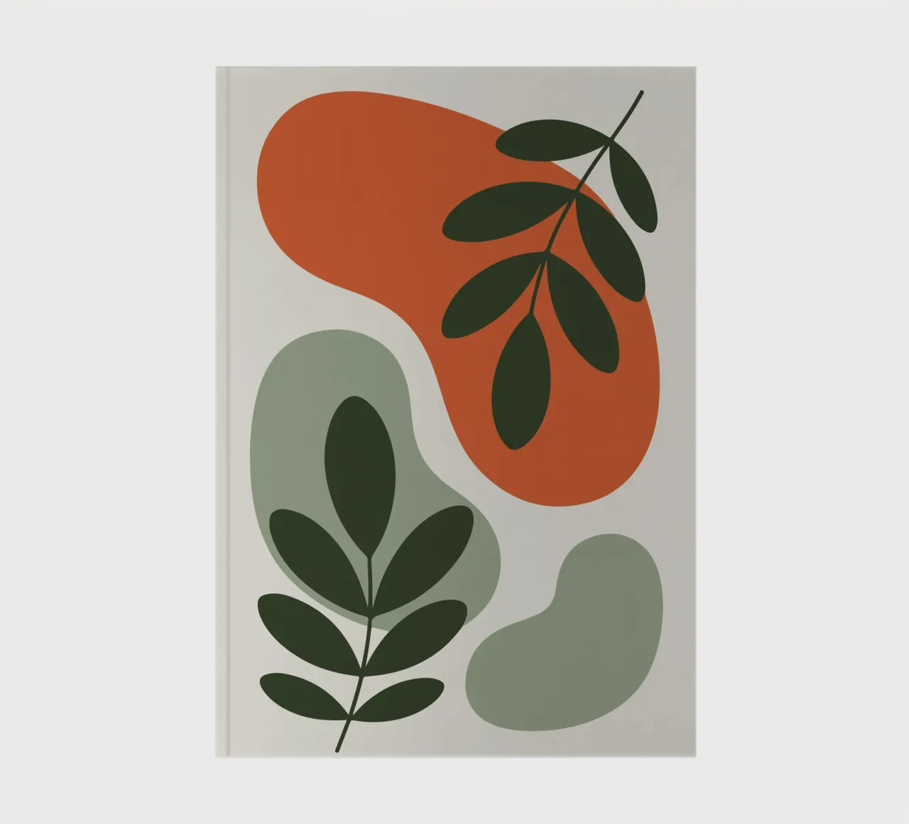 Overlapping Leaves on Organic Blobs carnet de notes de LisaArtes