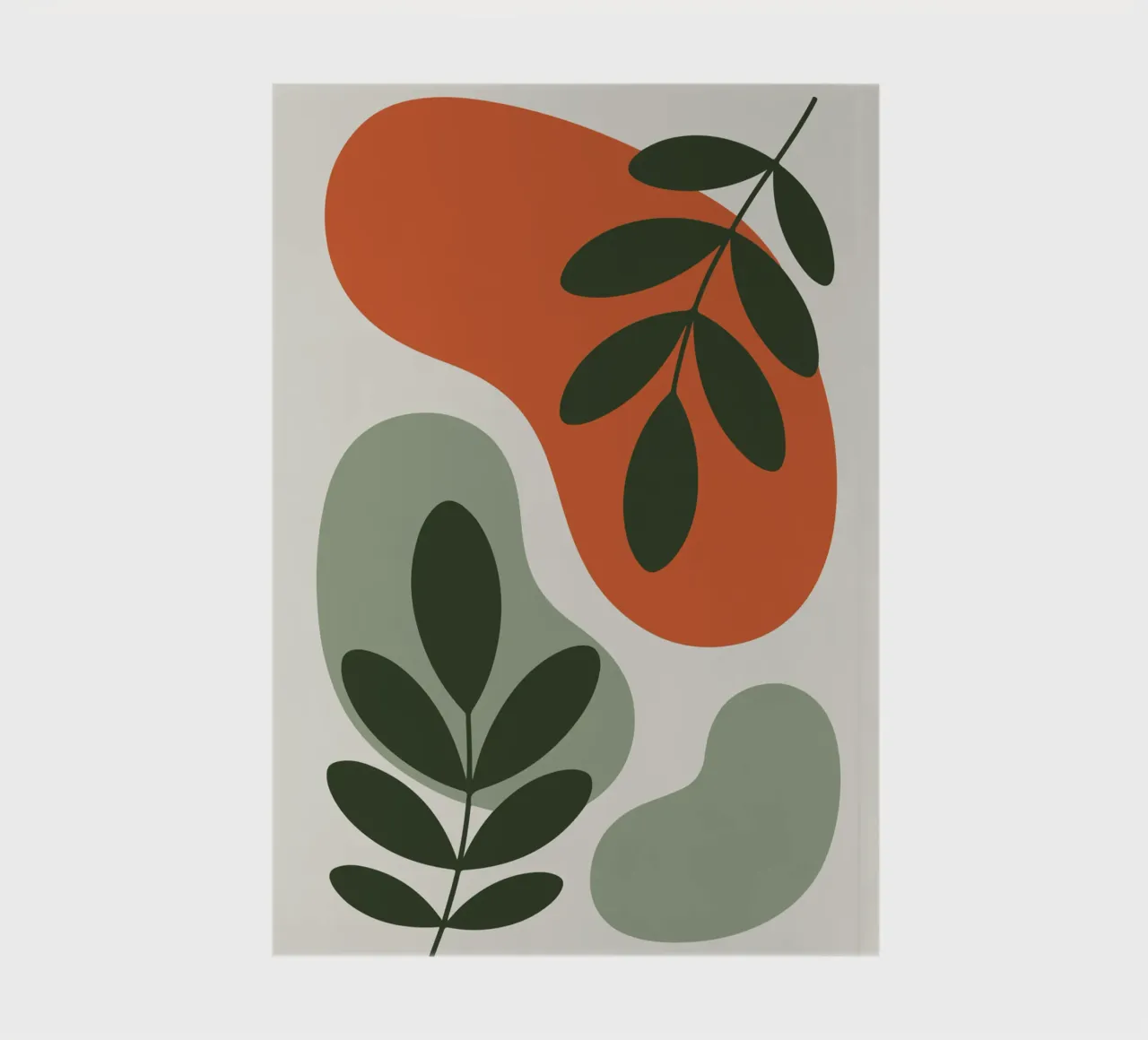 Overlapping Leaves on Organic Blobs carnet de notes de LisaArtes
