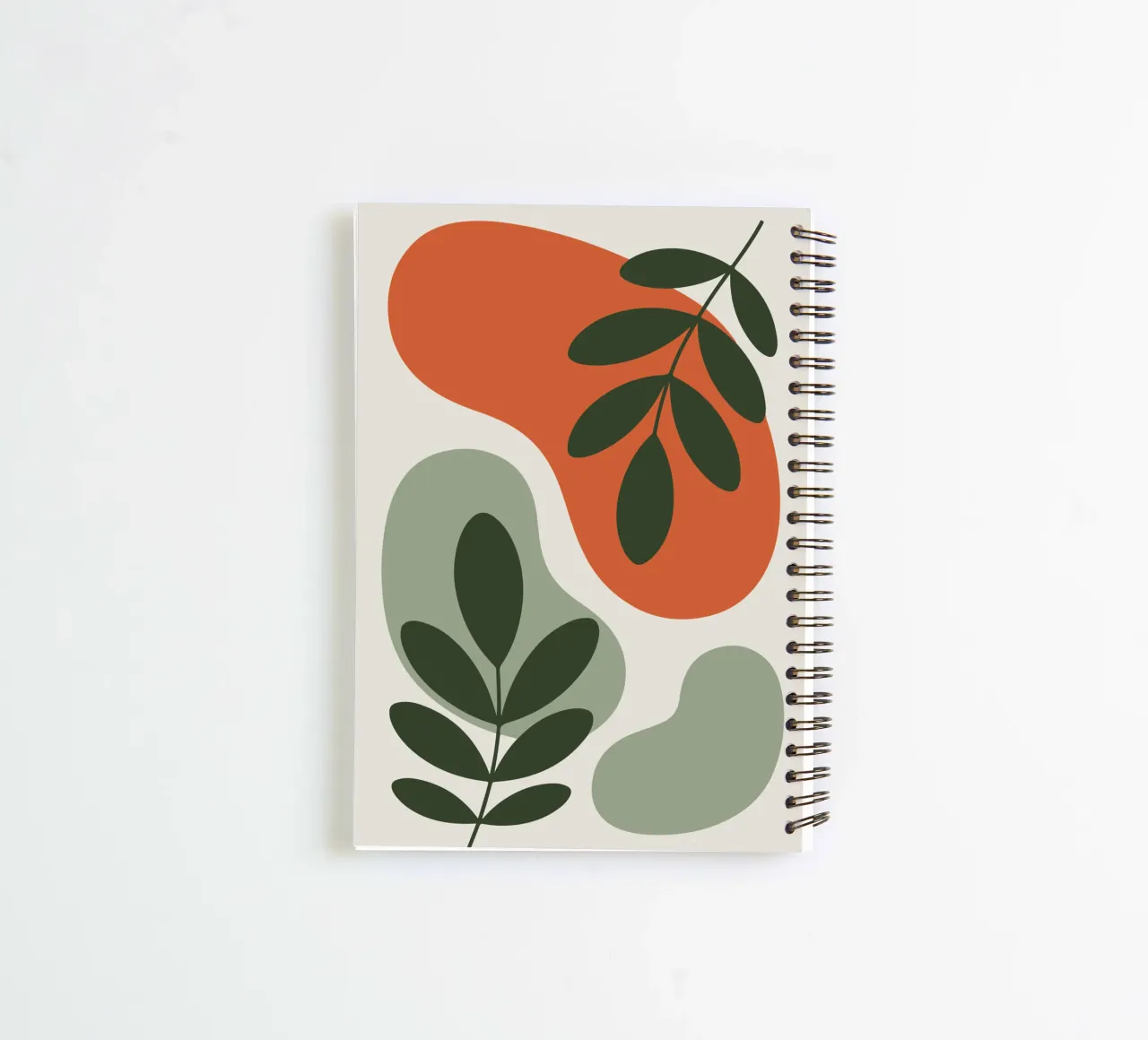 Overlapping Leaves on Organic Blobs diario ad anelli da LisaArtes
