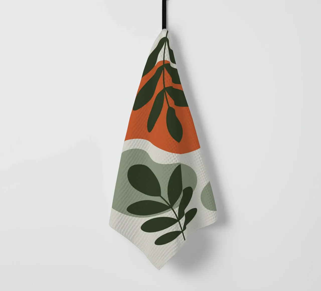 Overlapping Leaves on Organic Blobs torchon de LisaArtes