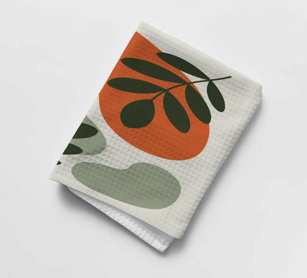 Overlapping Leaves on Organic Blobs torchon de LisaArtes