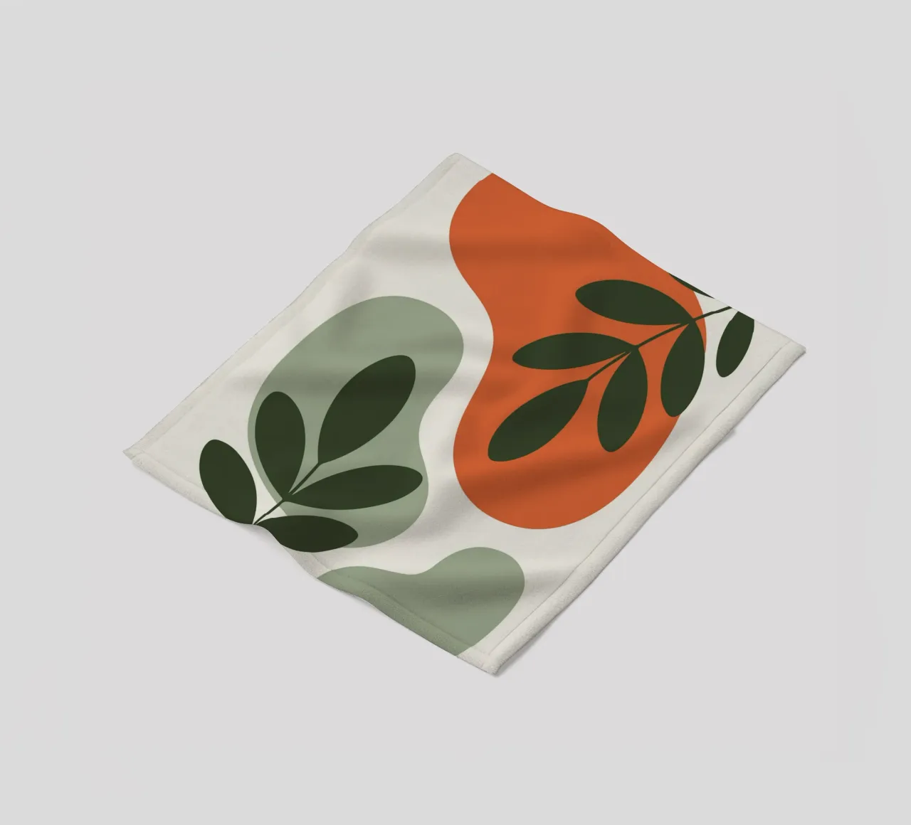 Overlapping Leaves on Organic Blobs coperta in pile da LisaArtes