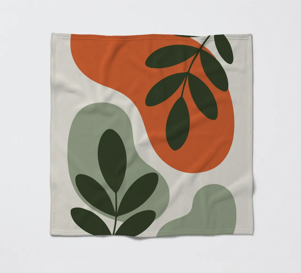 Overlapping Leaves on Organic Blobs coperta in pile da LisaArtes