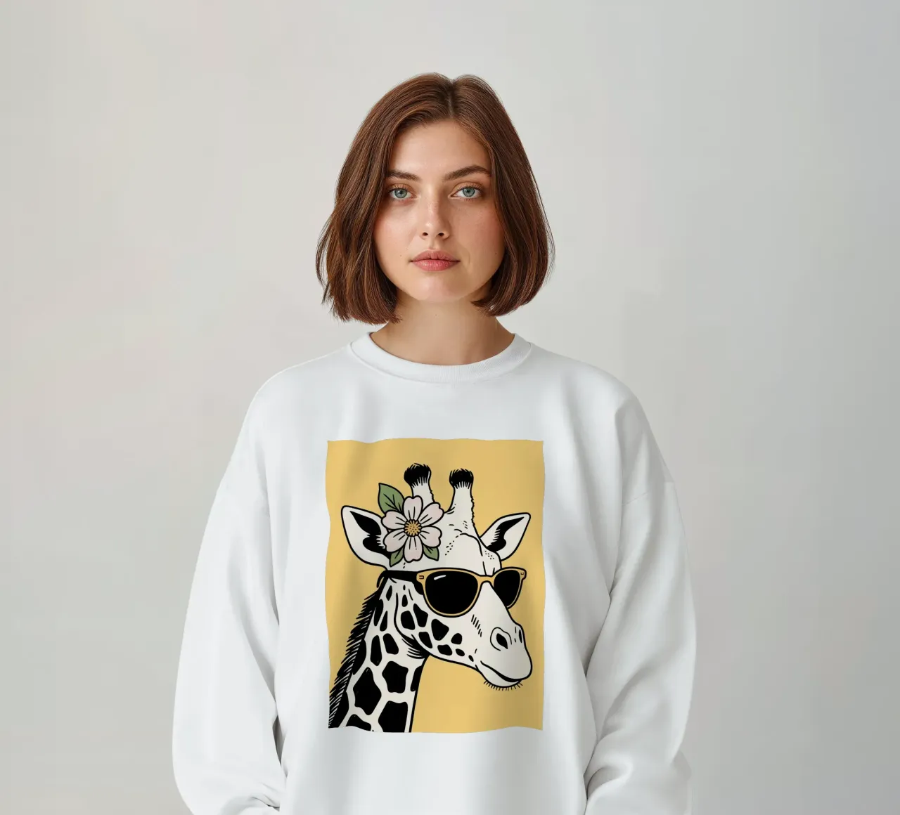 Funny Giraffe felpa da knowledge
