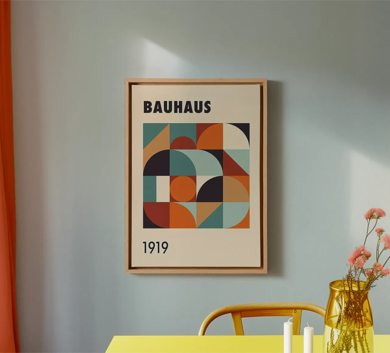 Bauhaus 1919 canvas with Floater frame by Narciso