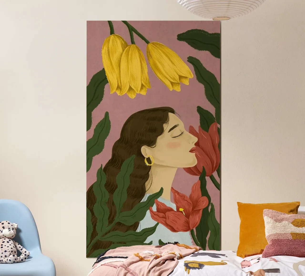 girl chill in flower forest poster da Josum