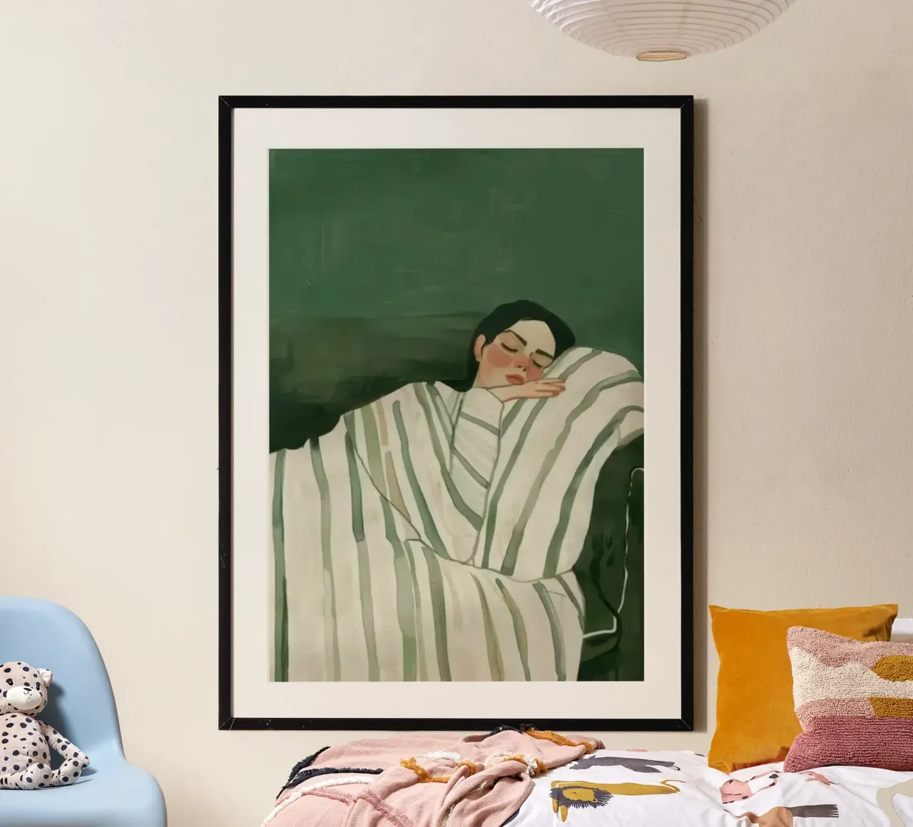 relax girl in couch poster da Josum