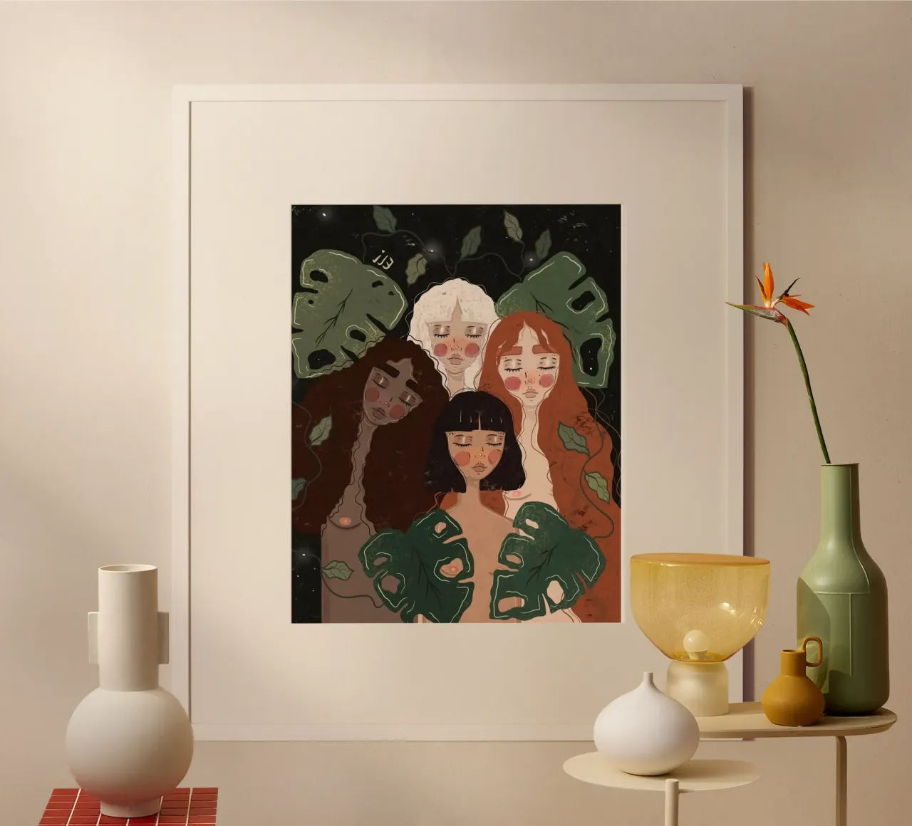 girls in forest together poster da comura