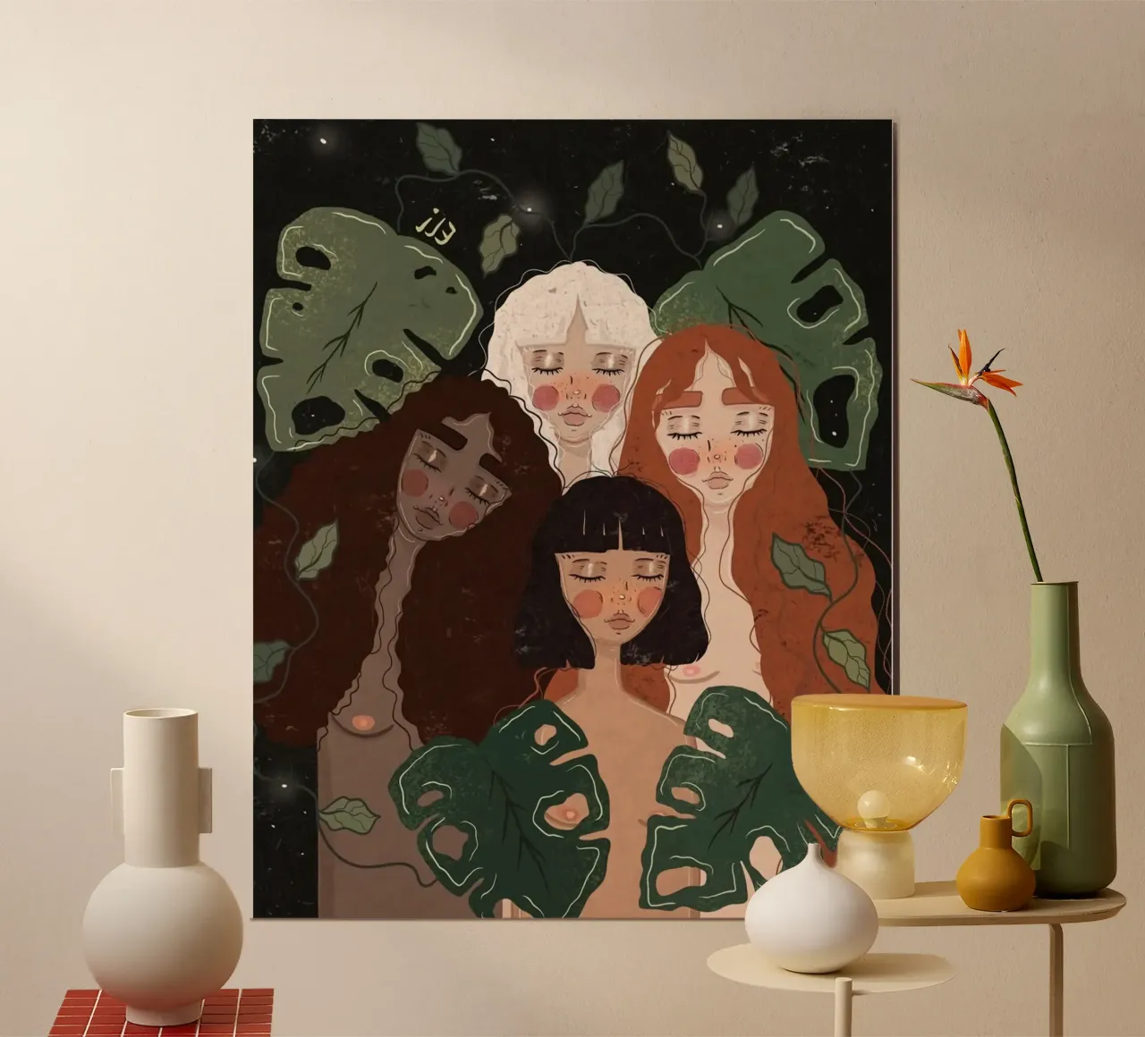 girls in forest together poster da comura
