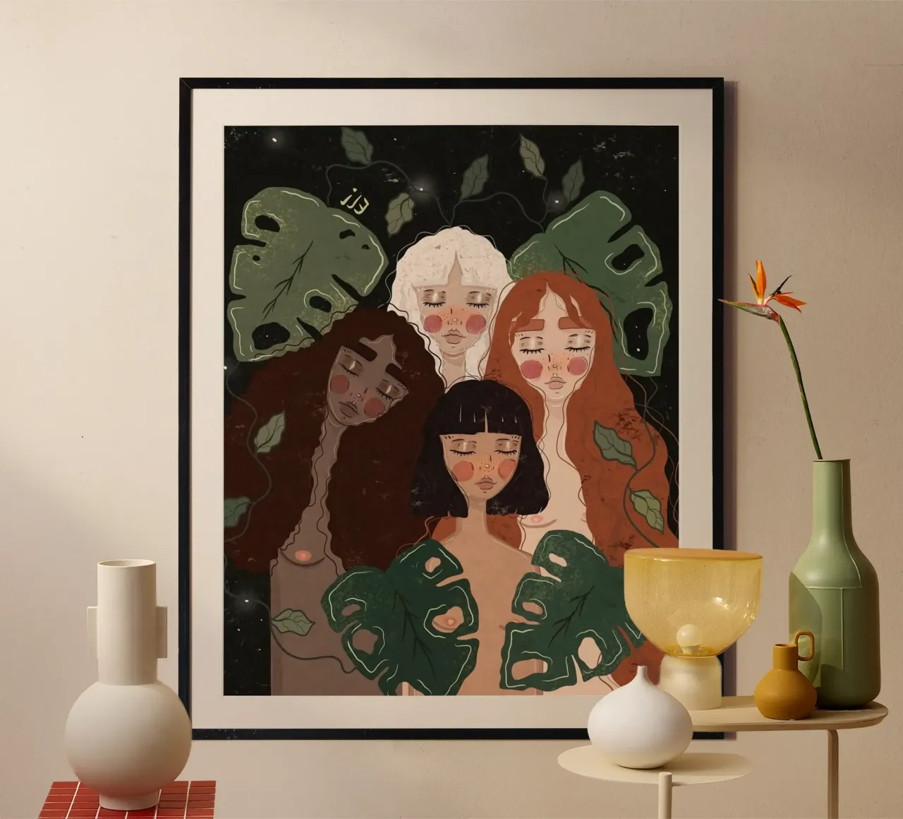 girls in forest together poster da comura
