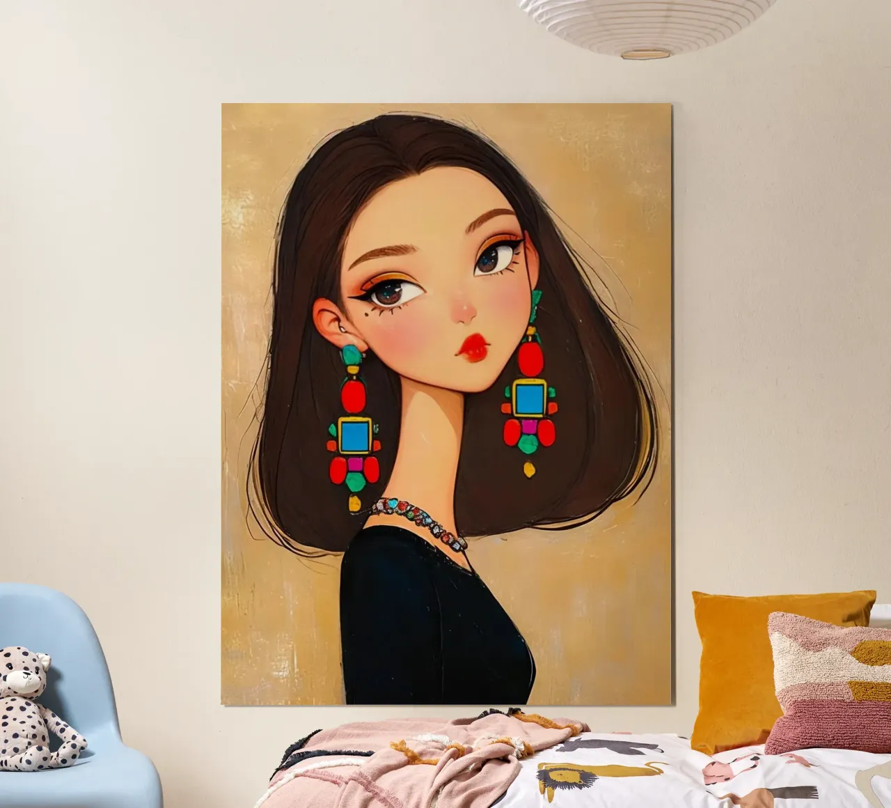 posture girl in the peace poster da comura