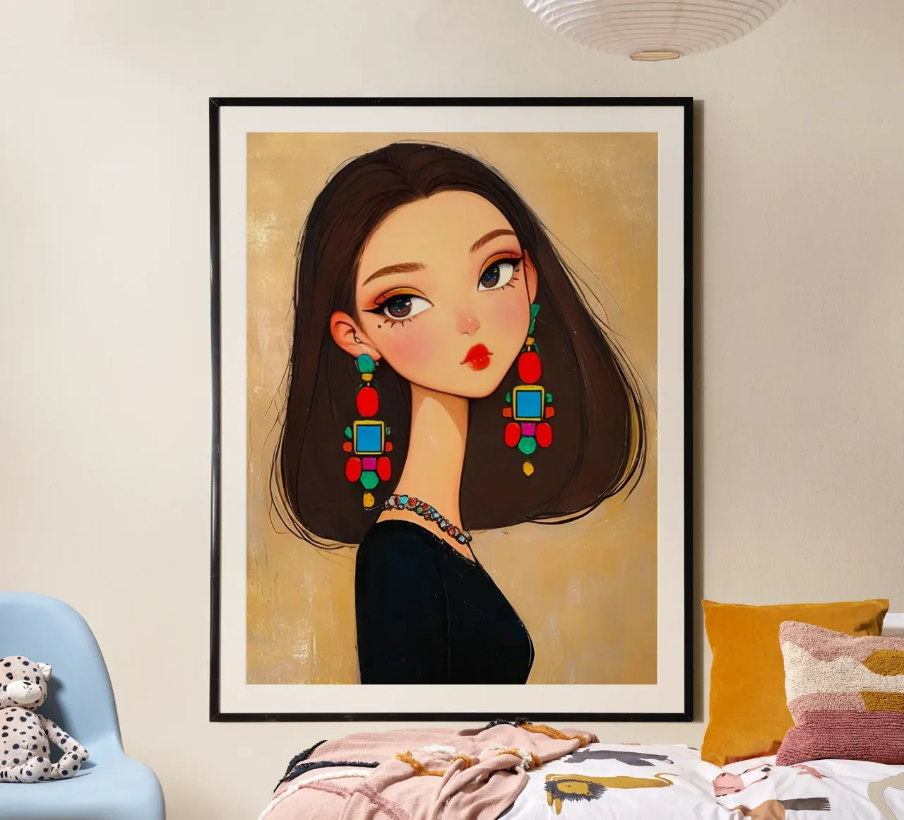 posture girl in the peace poster da comura