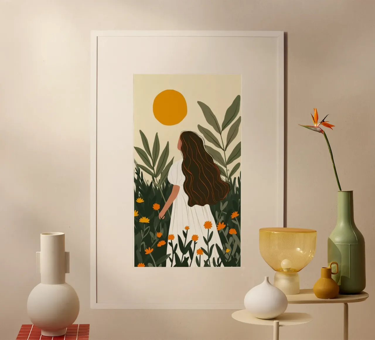 girl playing in the forest poster da comura