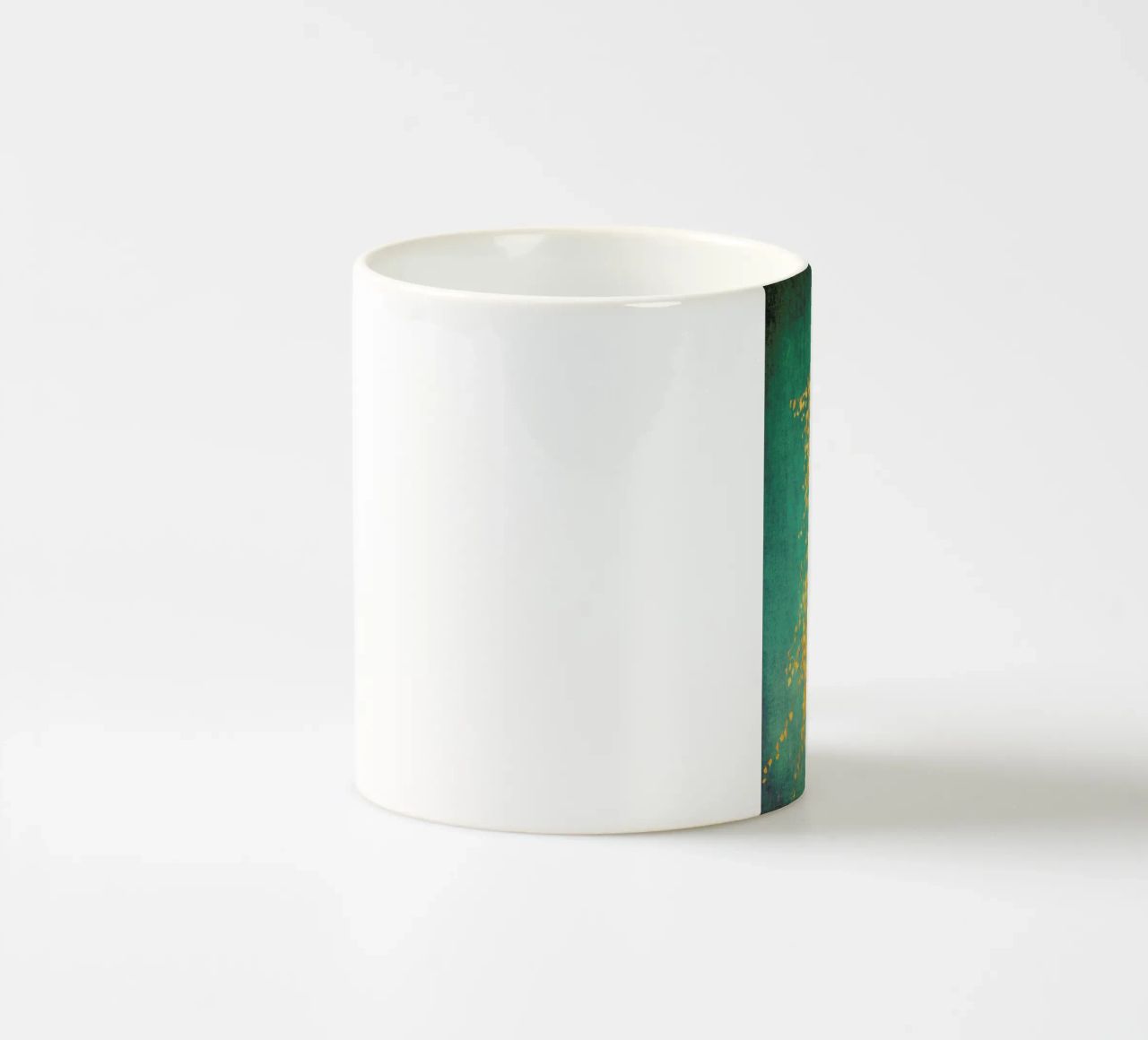 Bouleau - Chuchotements de jaune vert émeraude mug en céramique de Ingrid Beddoes