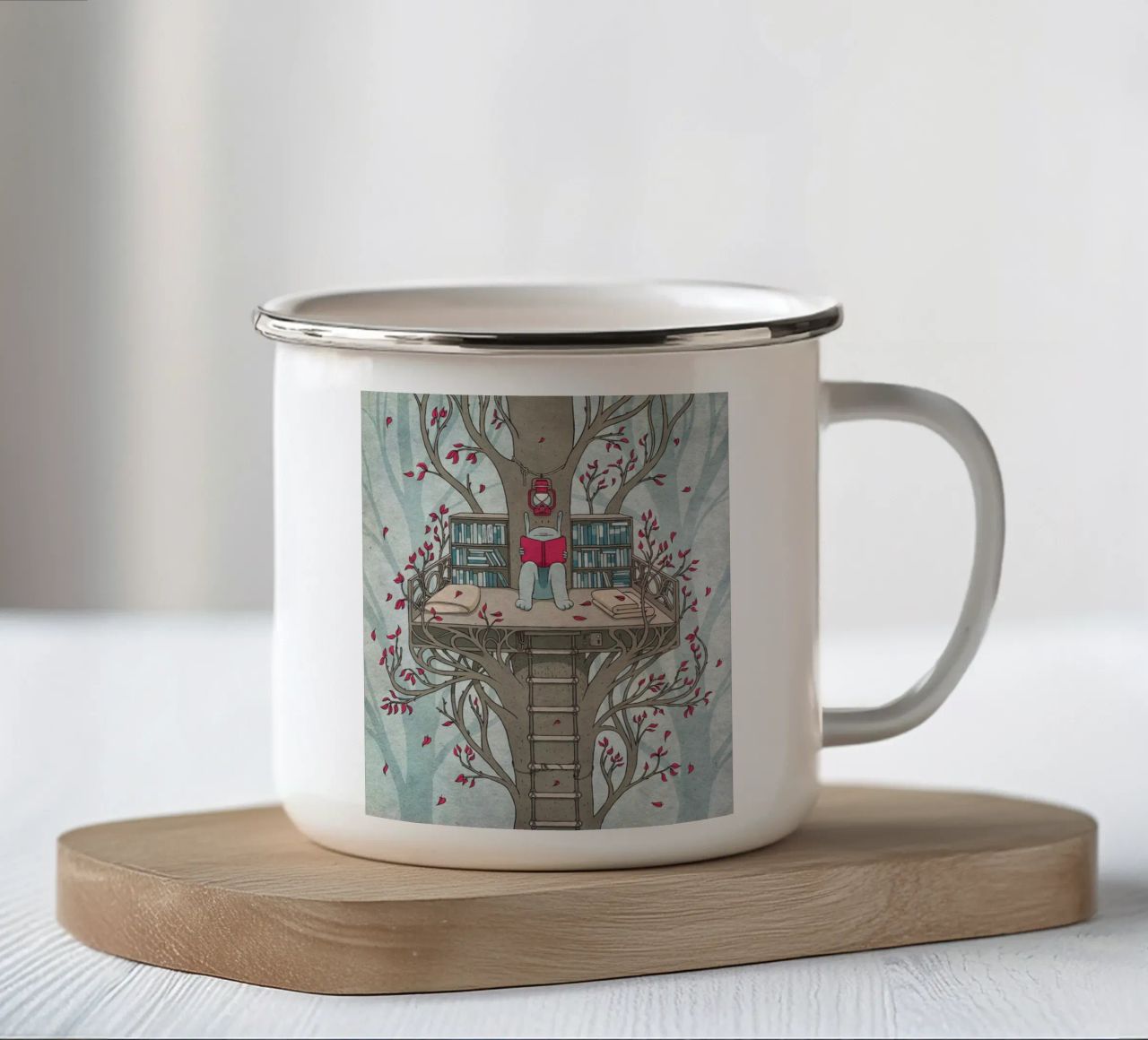 TreeHouse tazza in smalto da Kuba Gornowicz