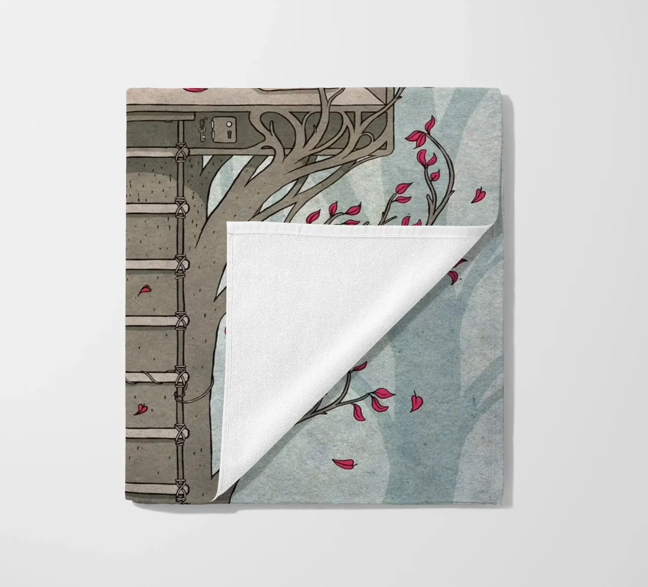 TreeHouse beach towel by Kuba Gornowicz
