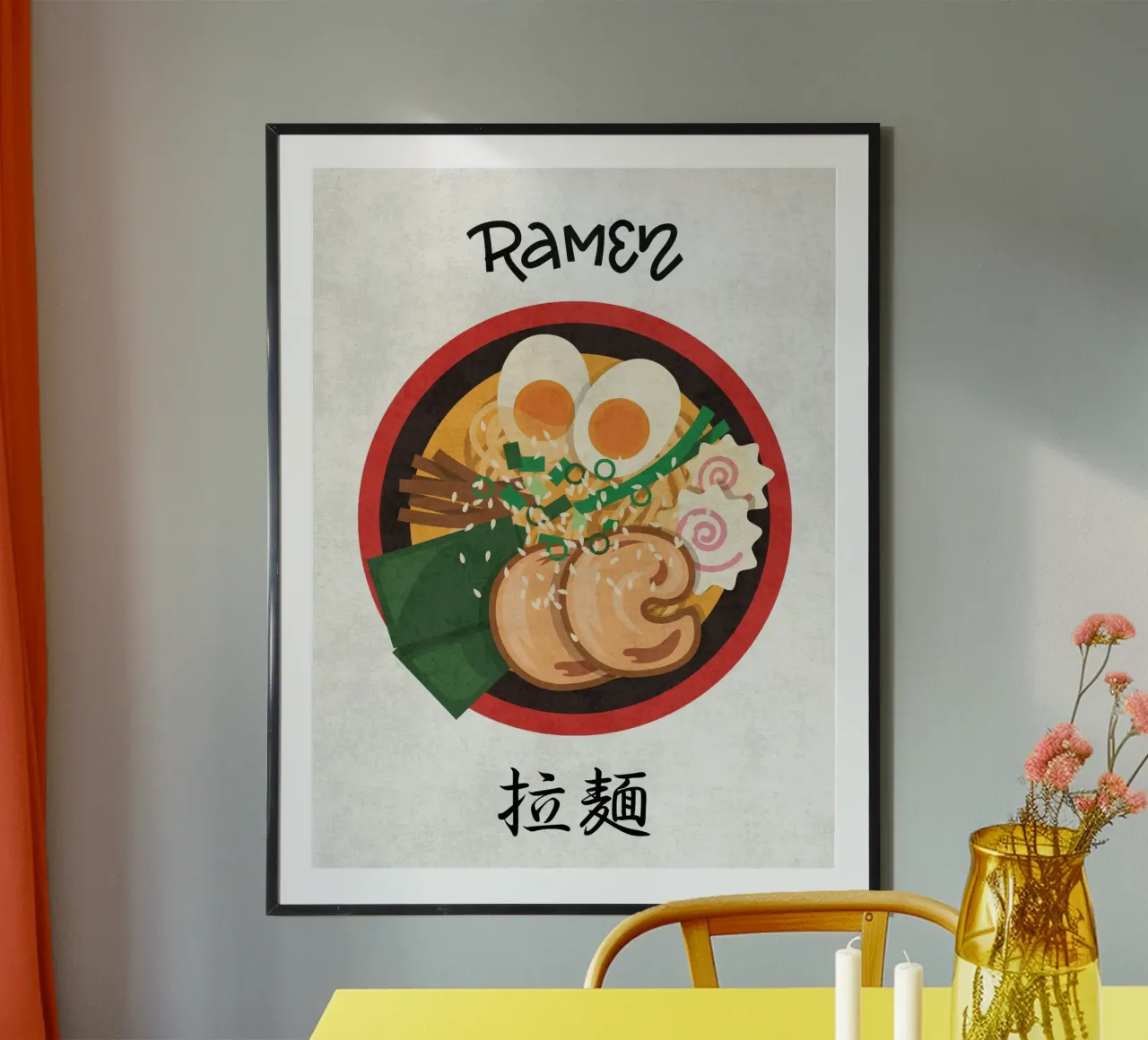 Ramen poster con telaio in plastica da PinkCandyWalls
