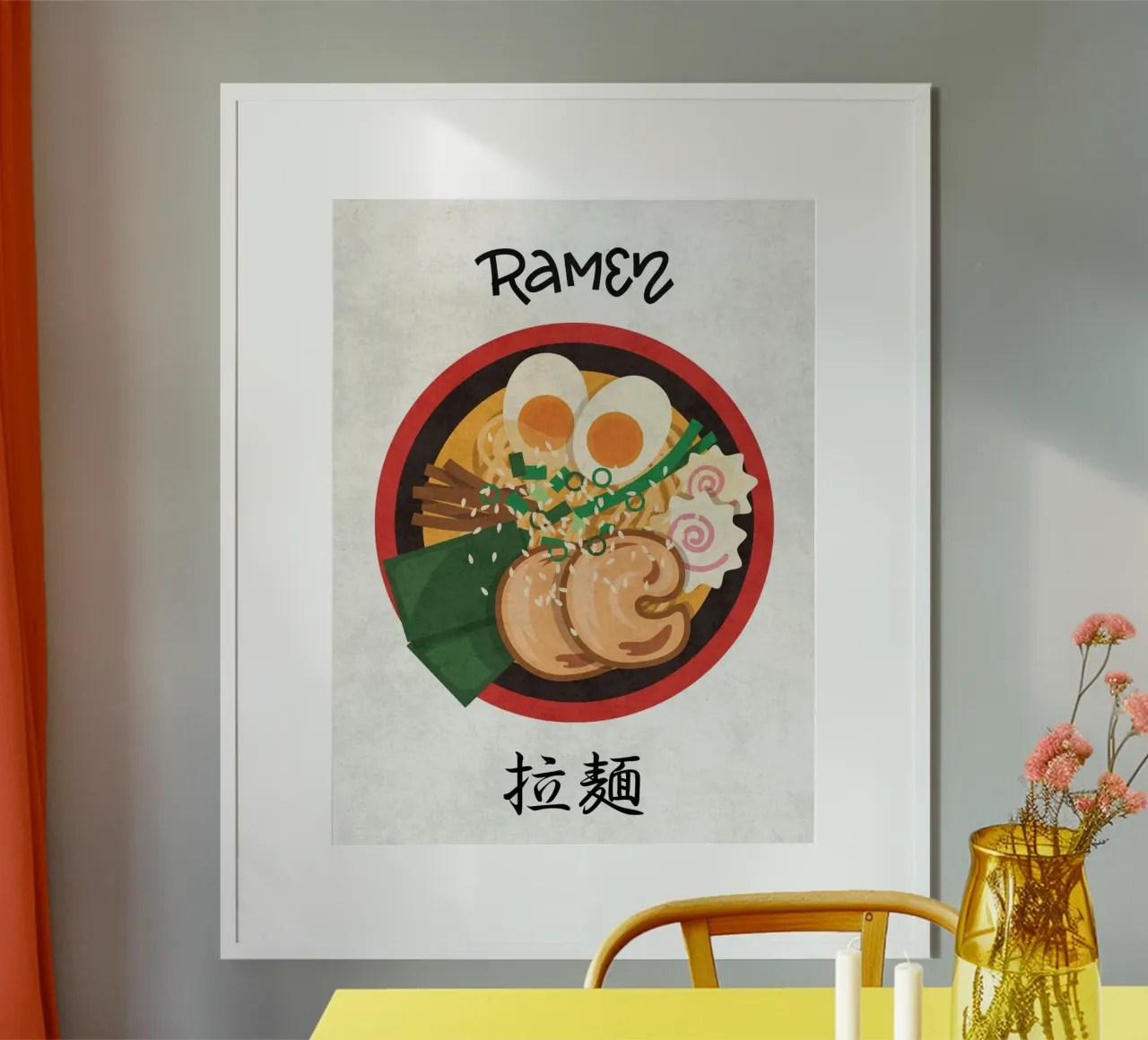 Ramen poster con telaio in plastica da PinkCandyWalls