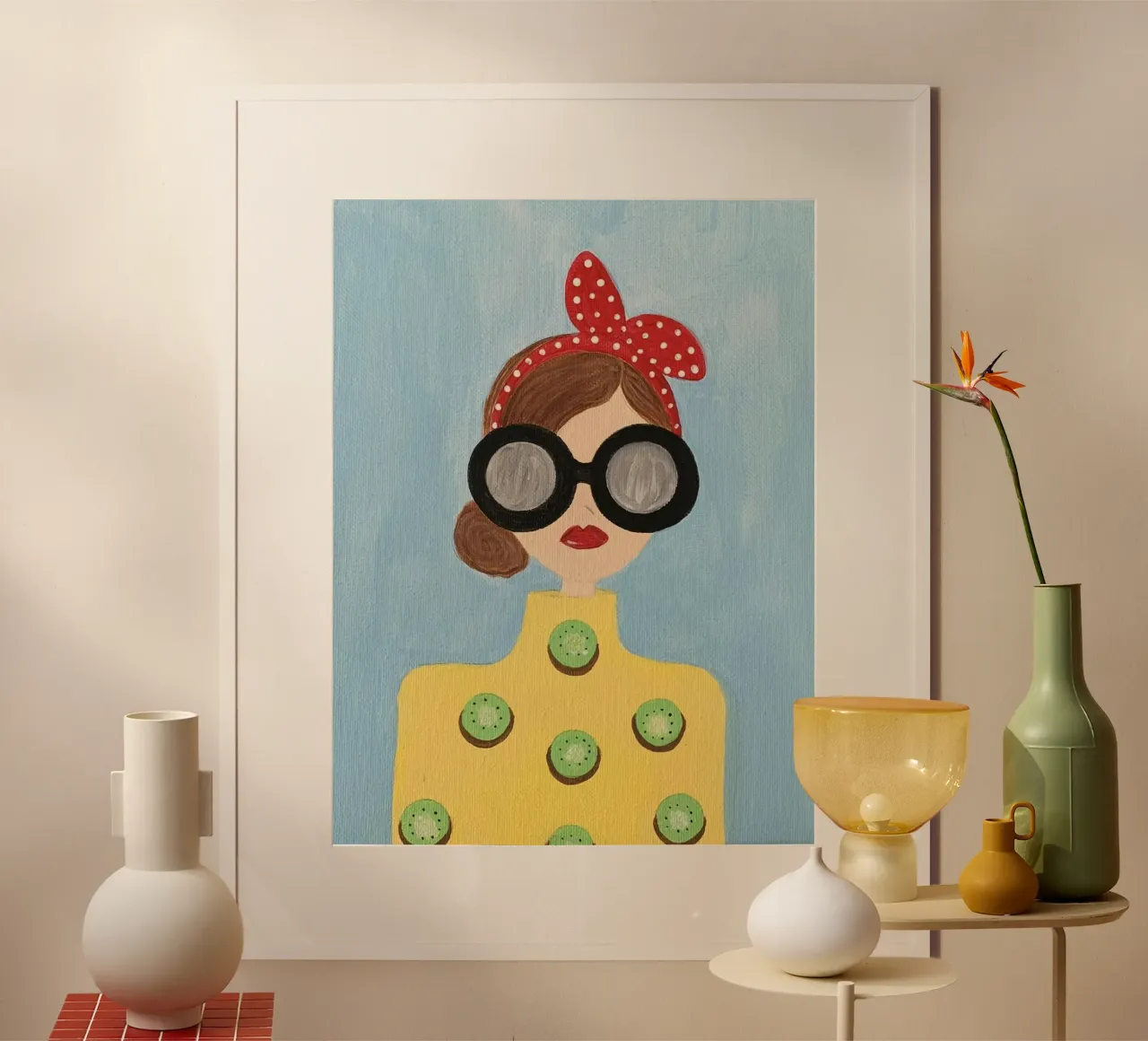 cool girl with lemon shirt poster da Josum
