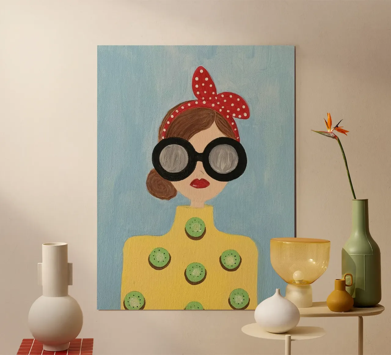 cool girl with lemon shirt poster da Josum