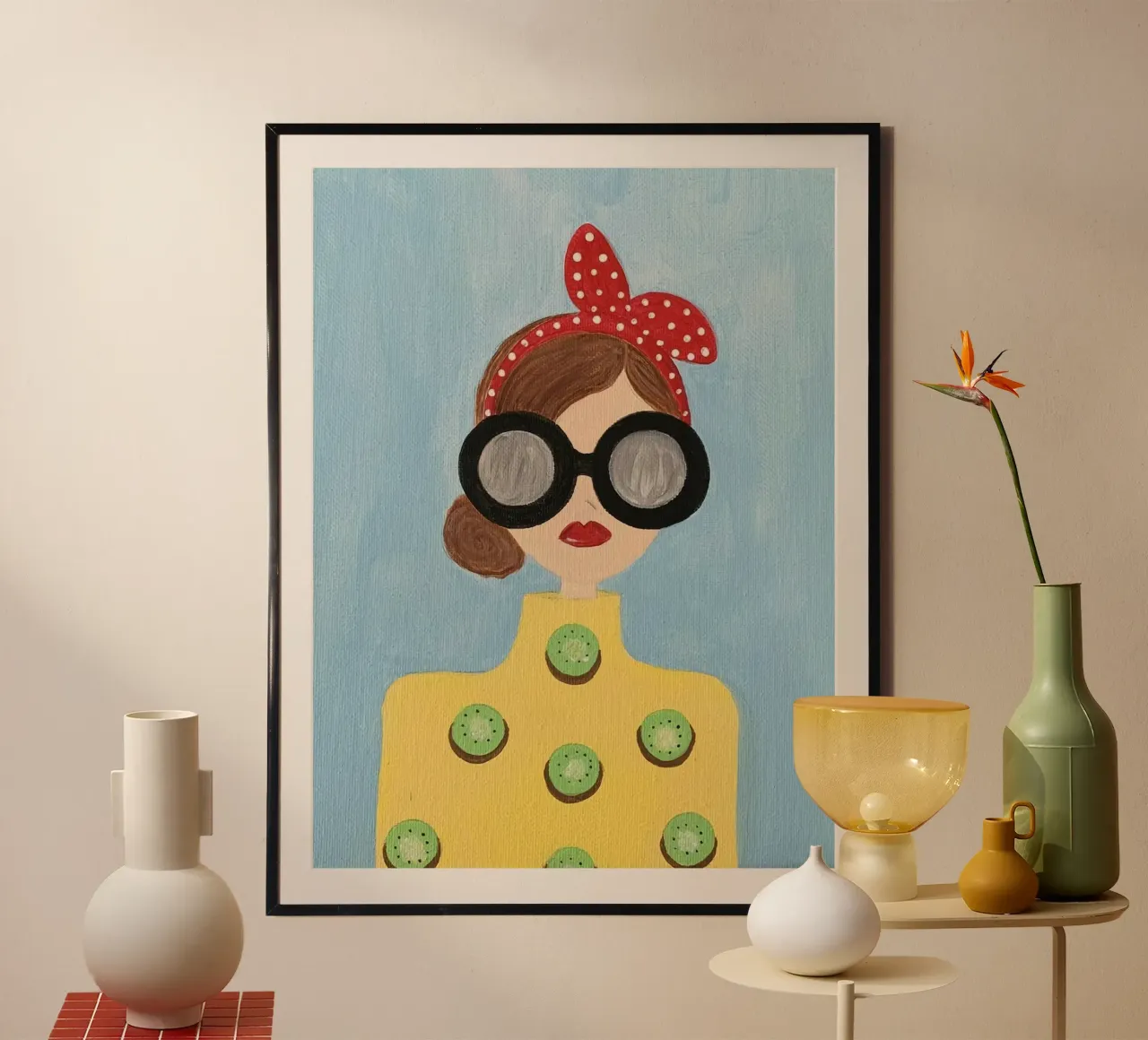 cool girl with lemon shirt poster da Josum